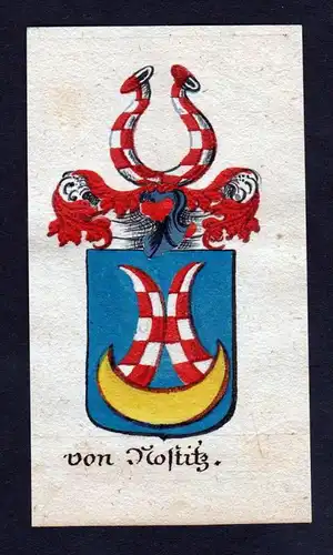 von Kostitz Costitz Wappen coat of arms Manuskript