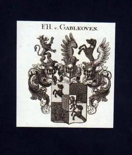 Freiherren v. Gablkoven Gabelkofen Kupfer Wappen