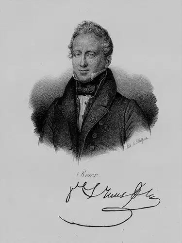 Georg Friedrich Creuzer Roux Philologe Original Lithographie Portrait