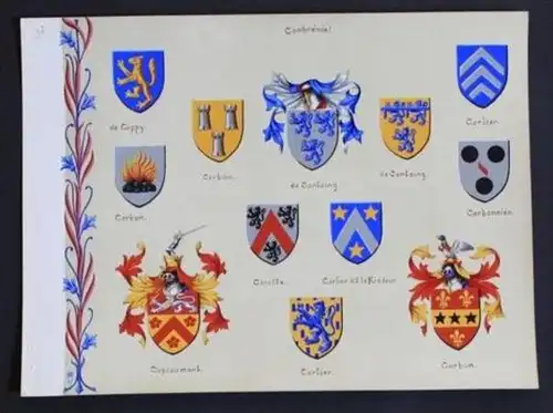 de Cappy Carbon Carette Carlier Capiaumont  Blason Wappen heraldry heraldique