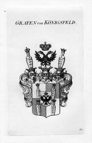 Königsfeld Wappen Adel coat of arms heraldry Heraldik crest Kupferstich