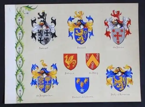 Baccart Balique du Bacq de Baccre de Bagenrieux Blason Wappen heraldry heraldik