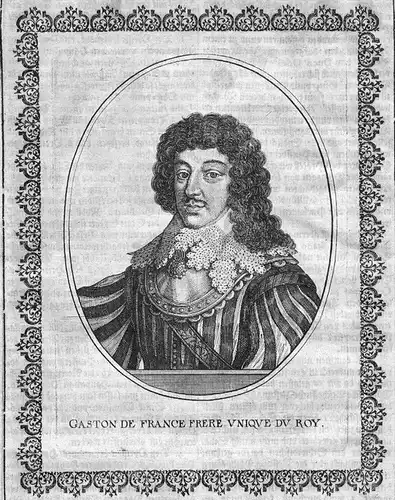 Gaston de France d'Orleans (1608-1660) Portrait     gavure