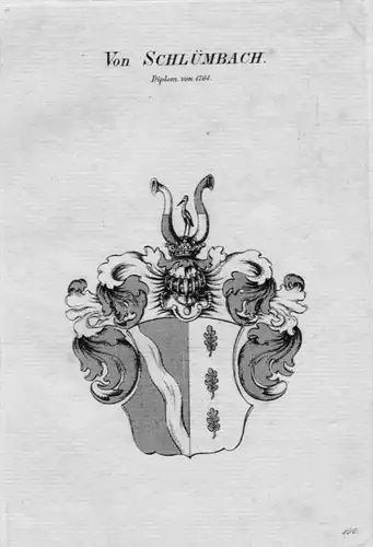 Schlümbach Wappen Adel coat of arms heraldry Heraldik crest Kupferstich