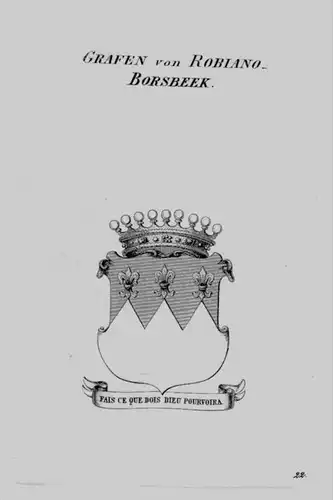 Robiano Borsbeek Wappen Adel coat of arms heraldry Heraldik Kupferstich