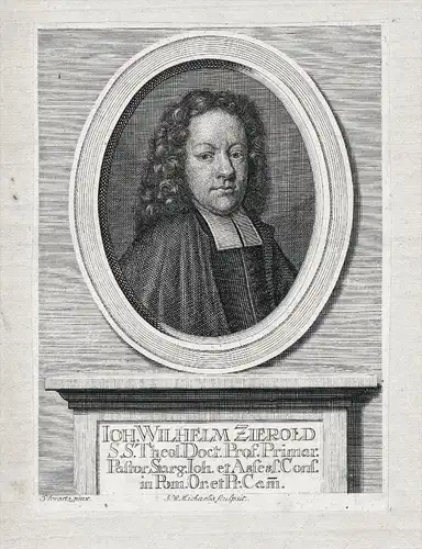 Johann Wilhelm Zierold Halle Kupferstich Portrait engraving