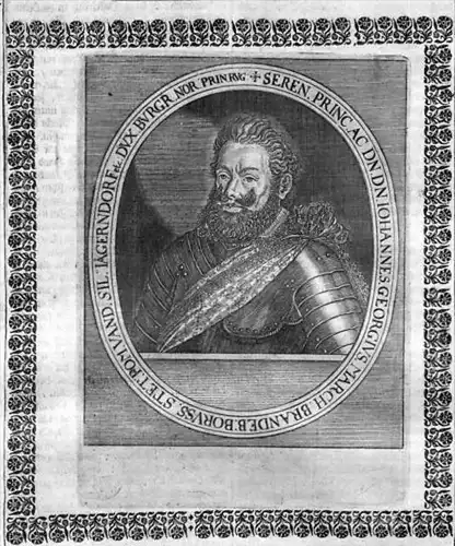 Johann Georg v. Brandenburg Kupfer Portrait