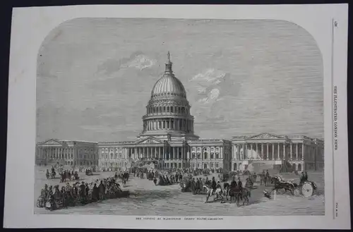 The Capitol at Washington United States - Kapitol Vereinte Staaten von Amerika Holzschnitt