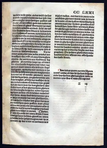 Blatt CCLXXI Inkunabel Vita Christi Zwolle Holzschnitt woodcut incunable Dutch