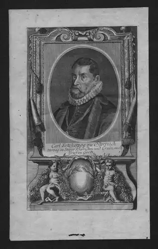 Carl Ludwig Johann Erzherzog von Österreich Kupferstich Portrait