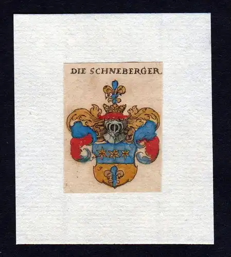h. Schneeberg Schneberg Wappen coat of arms heraldry Heraldik Kupferstich