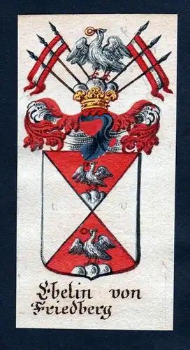 Ebelin auf Friedberg Böhmen Wappen coat of arms Manuskript
