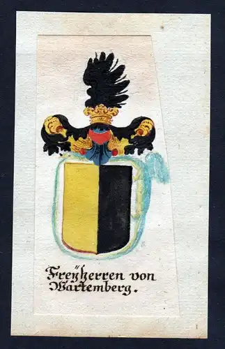 Freiherren von Wartemberg Böhmen Wappen coat of arms Manuskript