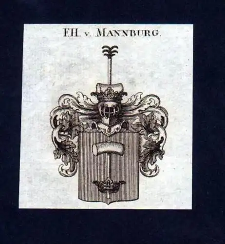 Freiherr v. Mannburg Manburg Kupferstich Wappen
