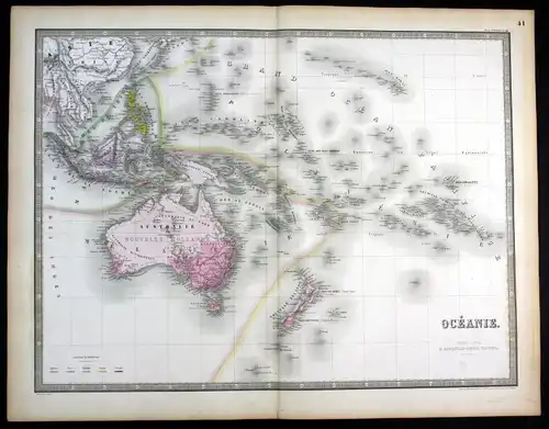 Oceanie - Australia Oceania Philippines New Zealand map Karte