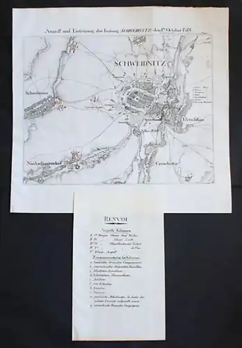 Schweidnitz Swidnica 1761 Poland map