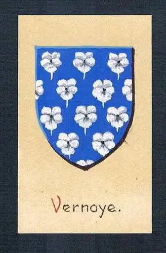 19. / 20. Jh. - Vernoye Blason Aquarelle Wappen coat of arms Heraldik