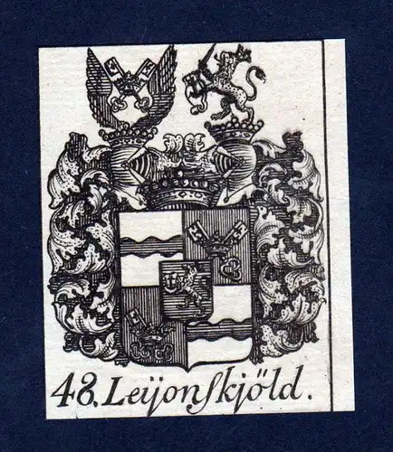 - Leijonskjöld Wappen vapen coat of arms Genealogie Heraldik Kupferstich