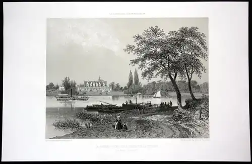La riviere d Erdre et le Chateau de la Gacherie - Nantes Erdre Chateau de la Gascherie Bretagne Frankreich Fra