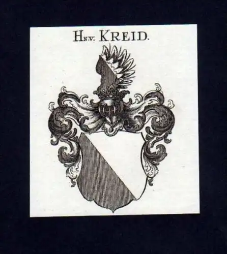 Herren von Kreid Kraid Kupferstich Wappen Heraldik coat of arms