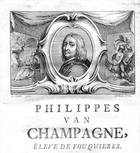 Philippe de Champaigne painter Maler Portrait Kupferstich gravure engraving