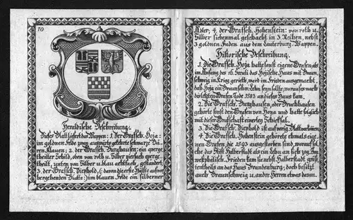 Burghausen Hohenstein Wappen Heraldik coat of arms heraldry Kupferstich