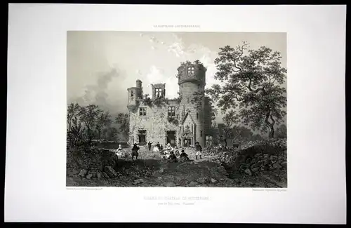 Ruines du Chateau de Rustephan - Chateau de Rustephan Ruine Bretagne Frankreich France Lithographie