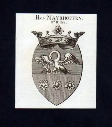 Herren v. Mayrhoffen Mayrhofen Kupferstich Wappen