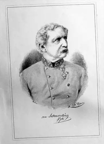 Josef Ritter von Schmerling Original Lithographie Portrait Litho