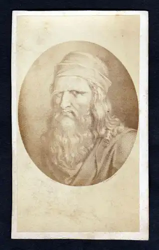 Leonardo da Vinci Portrait CDV Photo vintage Foto
