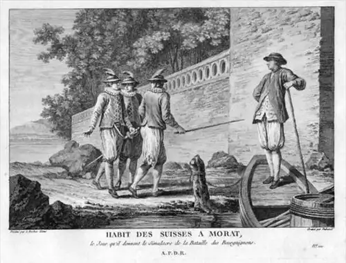 Habit Des Suisses A Morat, de Jour qu'il donnant le Simulacre de la Bataille des Bourguignons - Murten Schwei