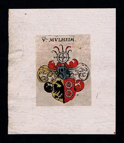 . von Mülheim Wappen coat of arms heraldry Heraldik Kupferstich