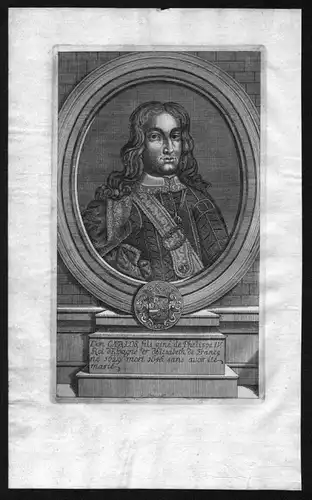 Baltasar Carlos von Spanien Fürst von Asturien Kupferstich Portrait
