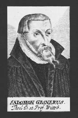Salomon Gesner Theologe Breslau Straßburg Wittenberg Kupferstich Portrait