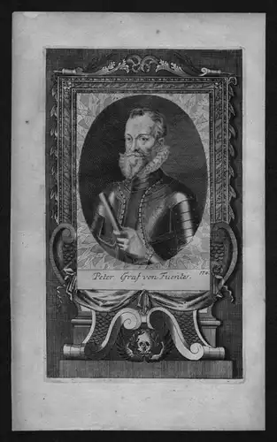 Pedro Henriquez Acevedo Graf von Fuentes engraving Kupferstich Portrait