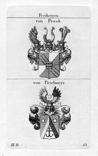 Prank Prielmeyr - Wappen Adel coat of arms heraldry Heraldik Kupferstich