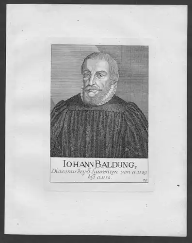 h. Johann Baldung Diakon Theologe St. Lorenz Lorenzkirche Nürnberg Portrait