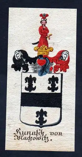 Kunasch von Machowitz Machovic Böhmen Wappen coat of arms Manuskript