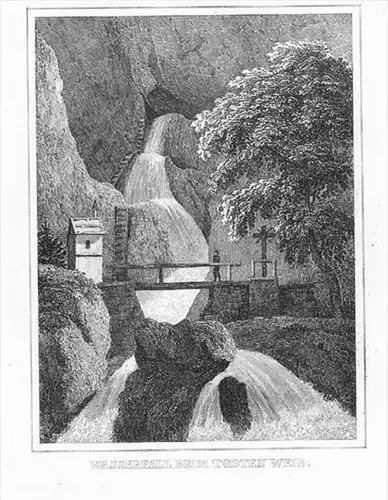 Wasserfall Totes Weib Mürzsteg  engraving