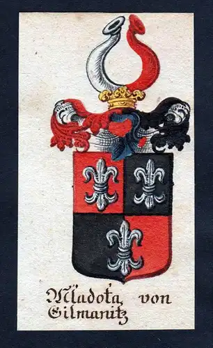 Mladota von Gilmanitz Böhmen Wappen coat of arms Manuskript