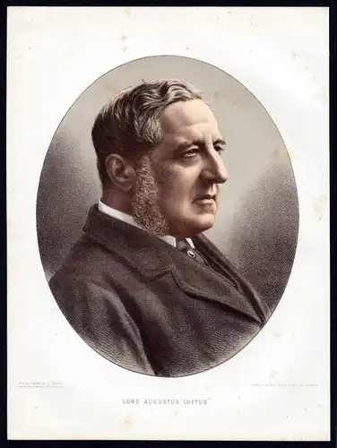 Augustus Loftus (1817-1904) Diplomat Kolonialbeamter - Lithographie Portrait