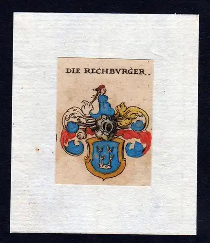 17. Jh Rechberg Wappen coat of arms heraldry Heraldik Kupferstich