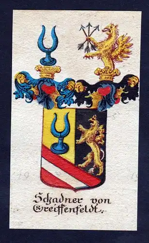 Schadner von Greiffenfeld Böhmen Wappen coat of arms Manuskript