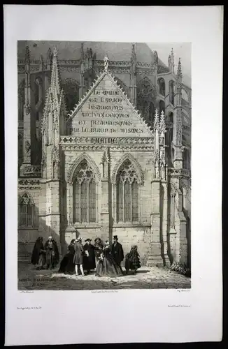 Sacristie de la Cathedrale du Mans - Sarthe Frankreich France Lithographie