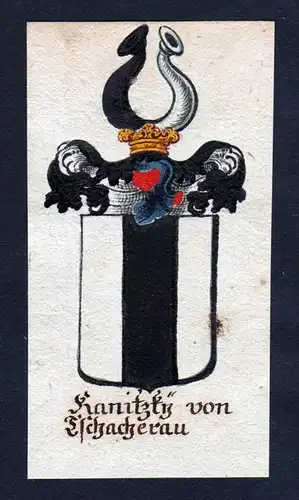 Kanitzky von Tschacherau Böhmen Wappen coat of arms Manuskript