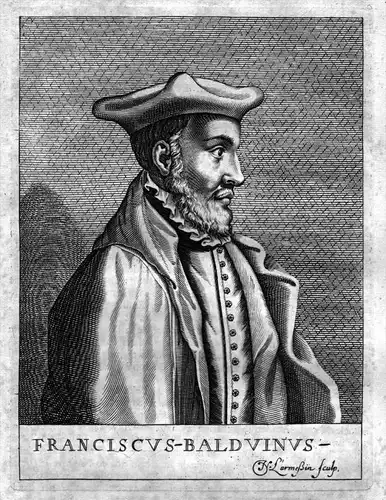 Francois Bauduin - Francois Baudouin Jurist Frankreich Kupferstich Portrait engraving