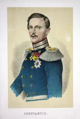 Constantin - Konstantin Freiherr d’Aspre von Hoobreuck General Österreich Lithographie Portrait
