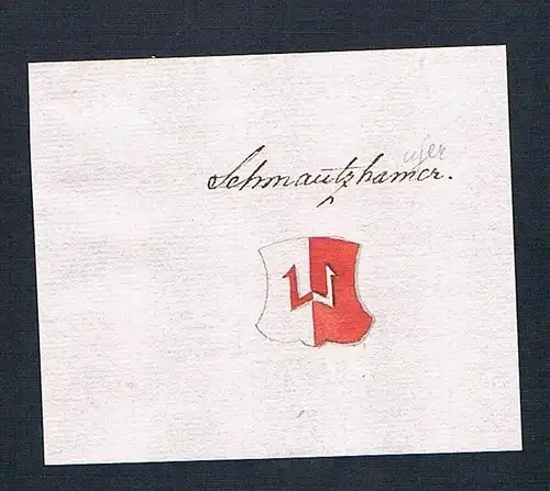 Schmatzhausen - Schmatzhausen Bayern Handschrift Manuskript Wappen manuscript coat of arms