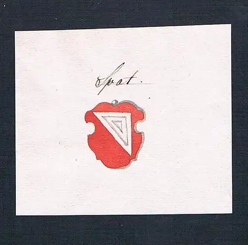 Spat - Spat Spatt Spad Handschrift Manuskript Wappen manuscript coat of arms