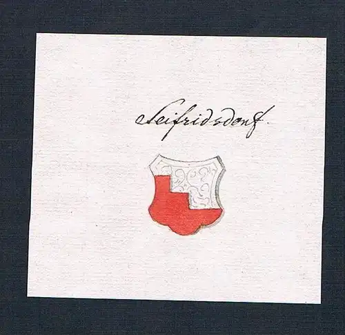 Seifridsdorf - Seifersdorf Erzgebirge Handschrift Manuskript Wappen manuscript coat of arms